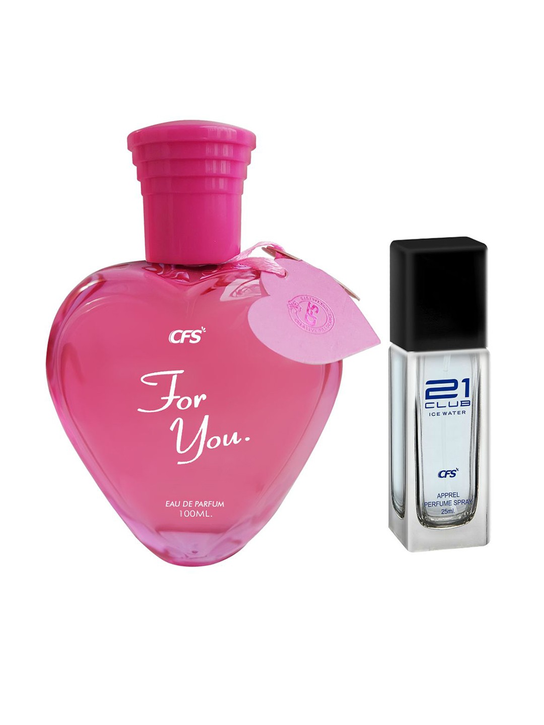 

CFS Set of For You Eau De Parfum - 100ml & 21 Club Ice Water Perfume- 25ml, Pink