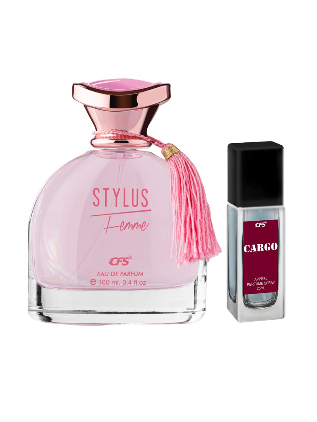 

CFS Set of Stylus Femme Eau De Parfum & Cargo Perfume Spray - 100ml + 25ml, Pink