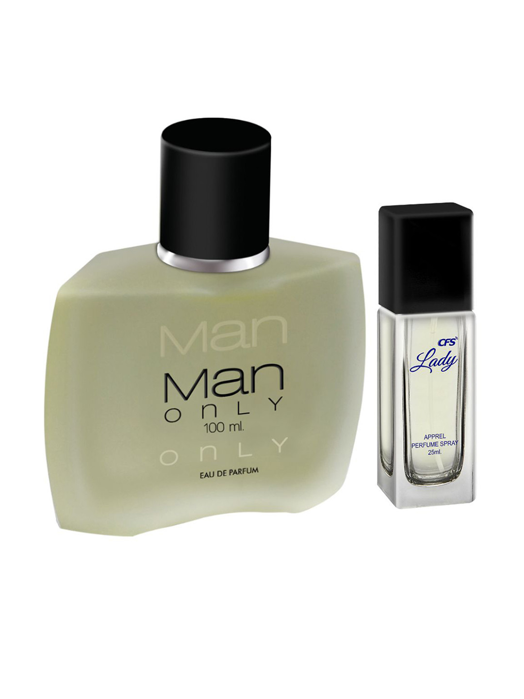 

CFS Set of Man Only Eau De Parfum & Lady Perfume Spray - 100ml + 25ml, Beige