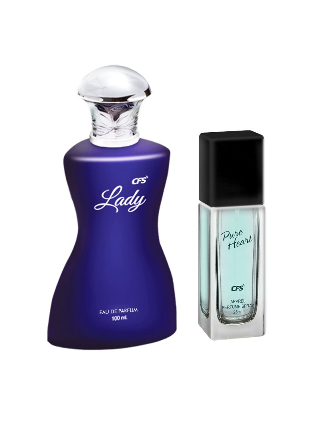 

CFS Set of Lady Eau De Parfum 100ml & Pure Heart Perfume Spray 25ml, Navy blue