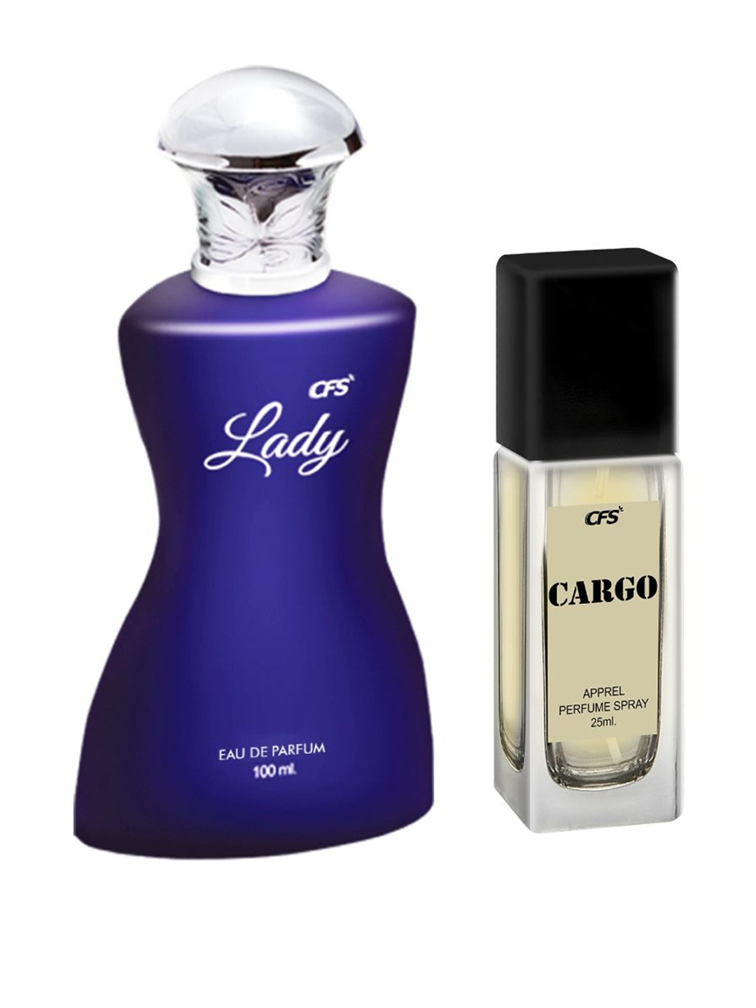 

CFS Lady & Cargo Set Of 2 Eau De Parfum & Perfume Spray- 100ml + 25ml, Navy blue