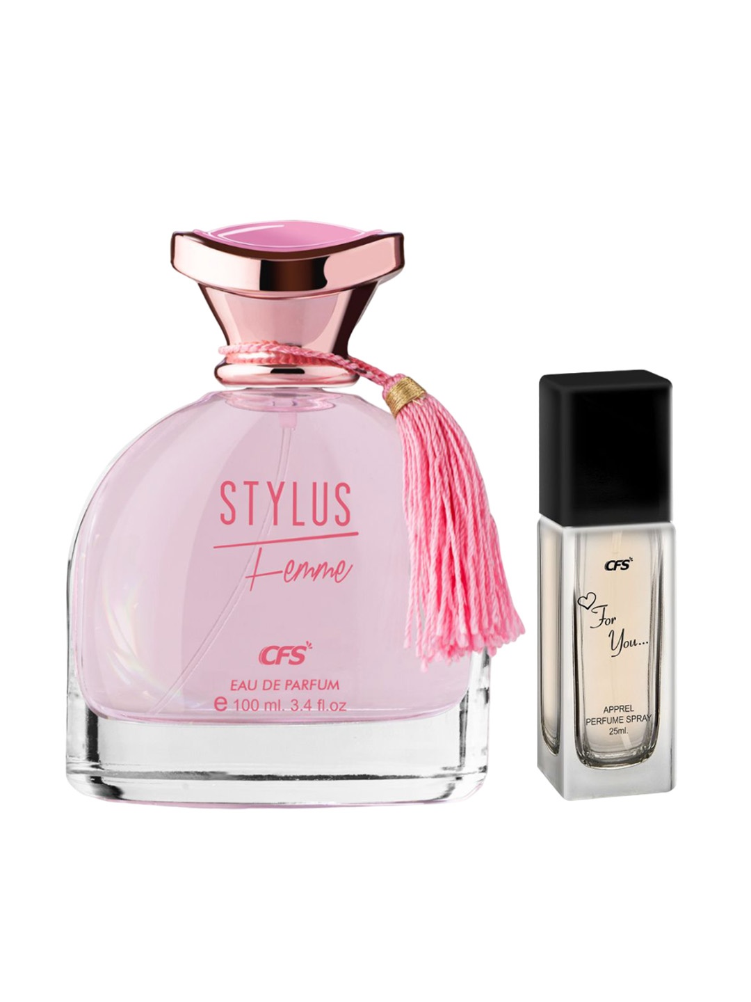 

CFS Set of Stylus Femme Eau De Parfum & For You Perfume Spray - 100ml + 25ml, Pink