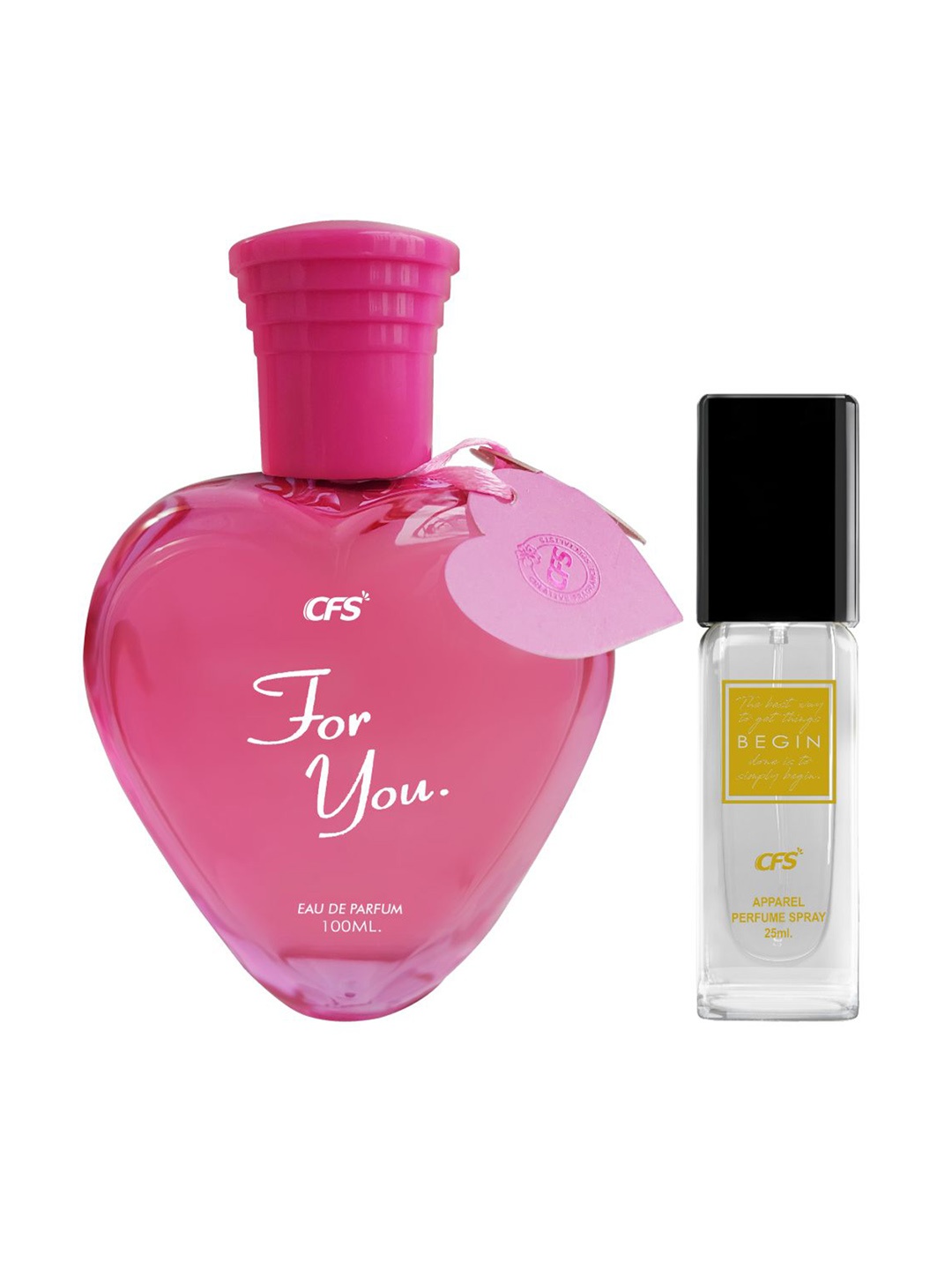 

CFS Set of For You Eau De Parfum - 100ml & Begin Gold Apparel Perfume - 25ml, Pink