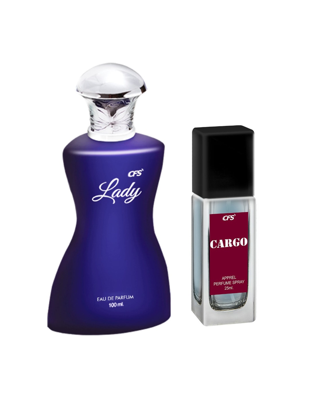 

CFS Lady & Cargo Blue Set Of 2 Eau De Parfum & Perfume Spray- 100ml + 25ml, Navy blue