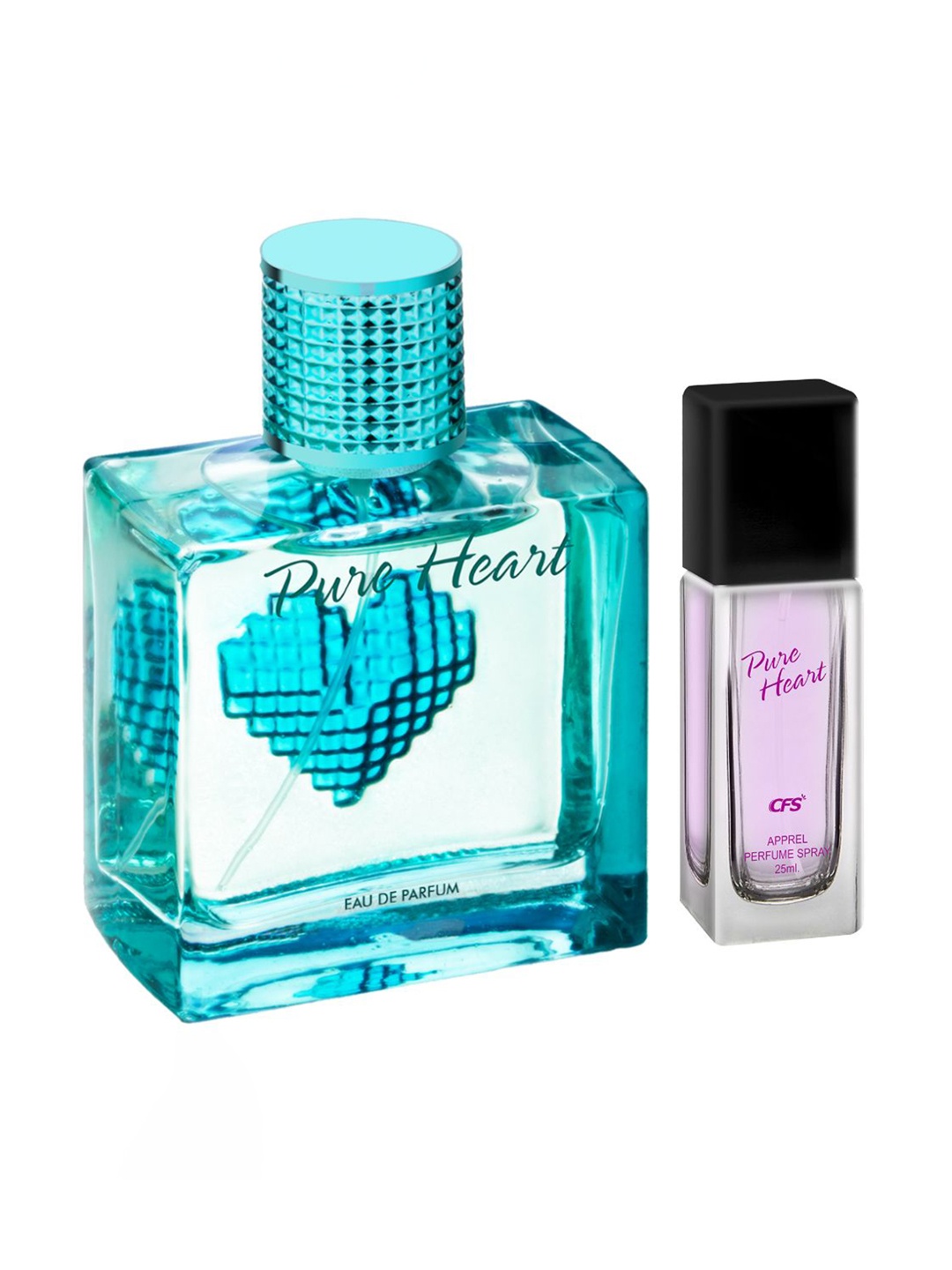 

CFS Set of Pure Heart EDP 100 ml & Apparel Perfume Spray 25 ml, Blue