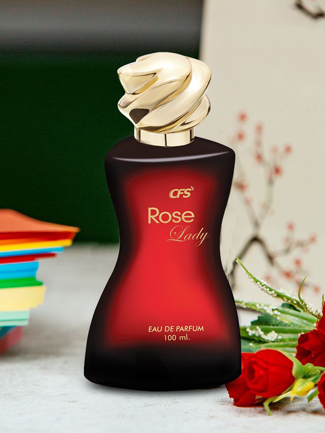 

CFS Set Of 2 Rose Lady Eau De Perfume 100ml & Begin 25ml Long Lasting Perfume, Red
