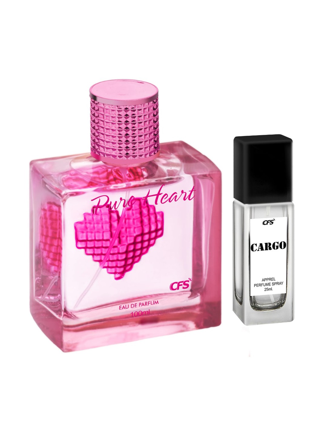 

CFS Set of Pure Heart Eau De Parfum & Cargo Perfume Spray - 100ml + 25ml, Pink