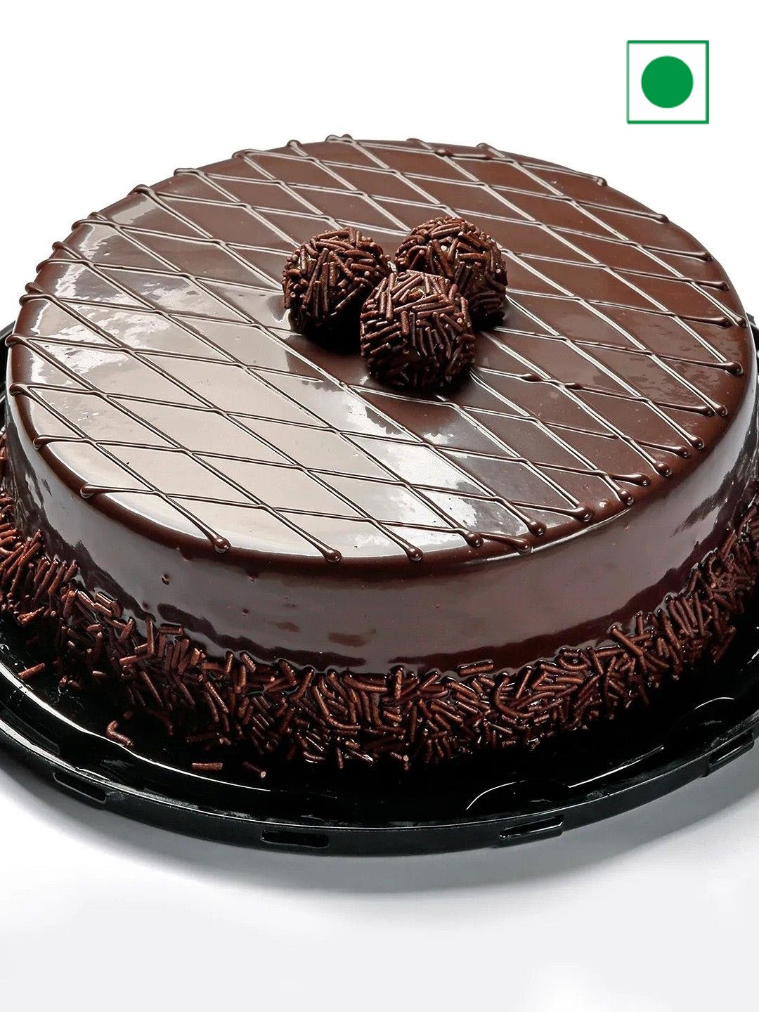 

fnp Heavenly Truffle Cream Flavor Eggless Round Cake 1Kg, Brown