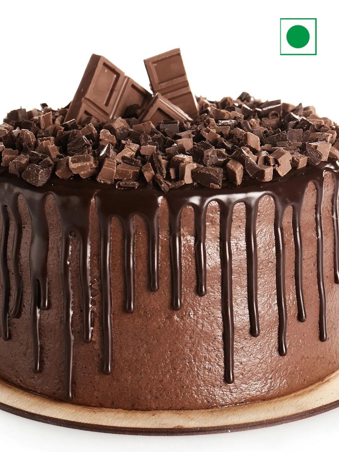 

fnp Chocolate Eggless Round Cake - 1kg, Black