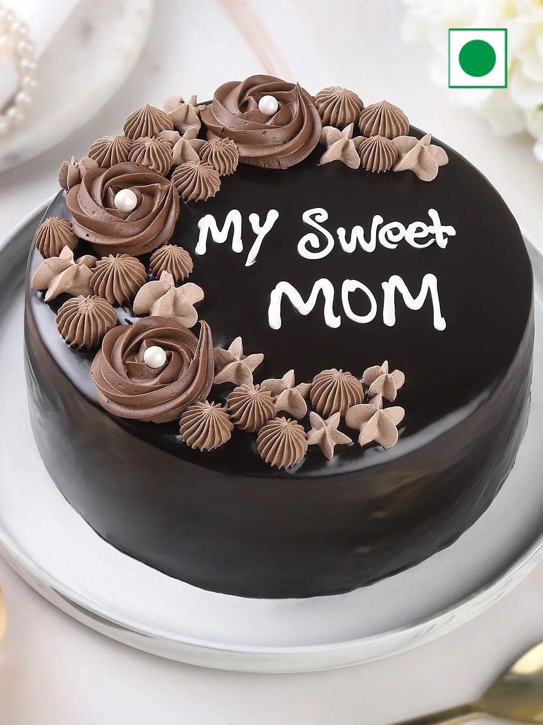 

fnp Chocolate Flovour Eggless Round Cake - 1Kg, Brown