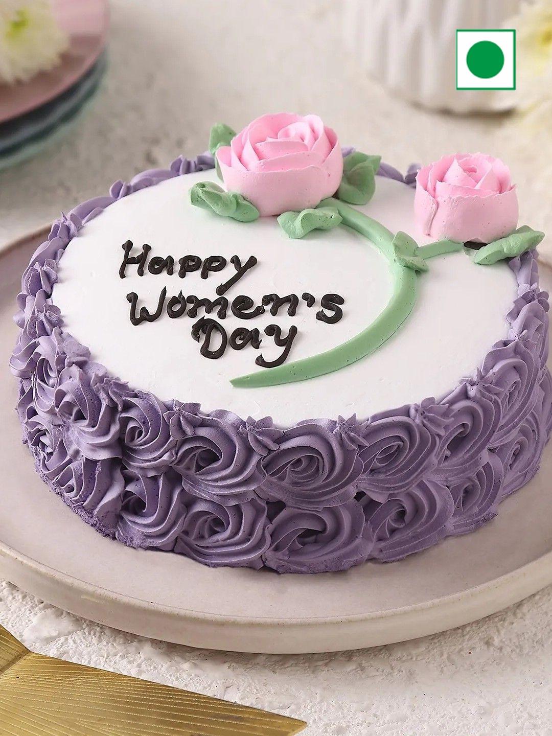 

fnp Women's Day Special Pineapple Flavour Eggless Round Flowers Cake - 500gm, Yellow