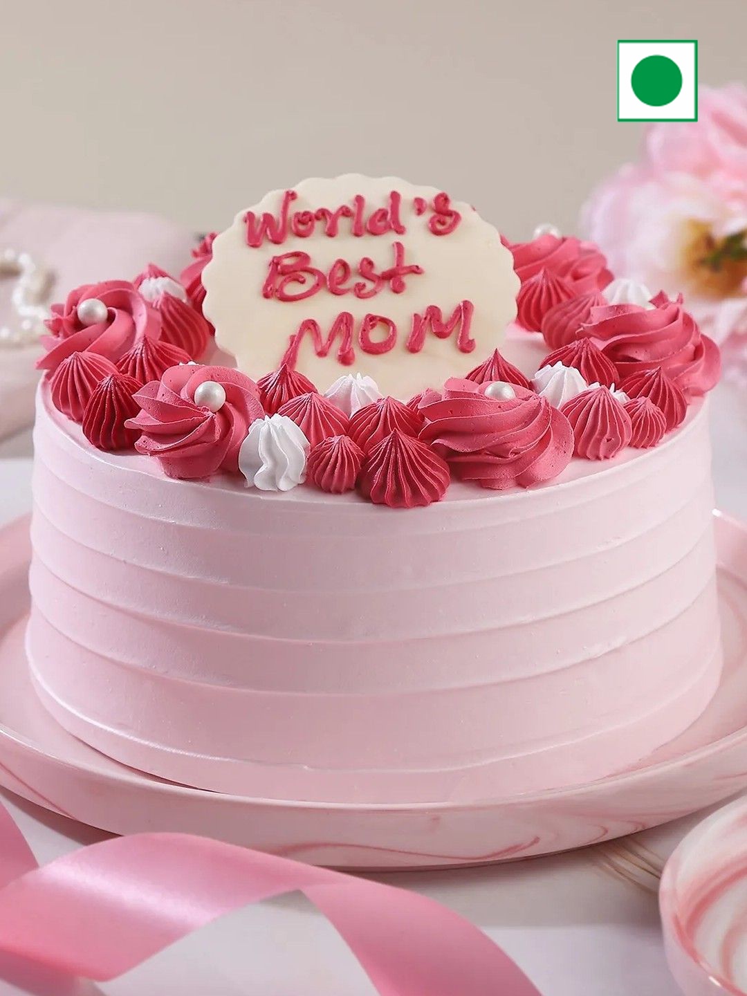 

fnp Butterscotch Flavor Eggless Round Cake -500 g, Pink