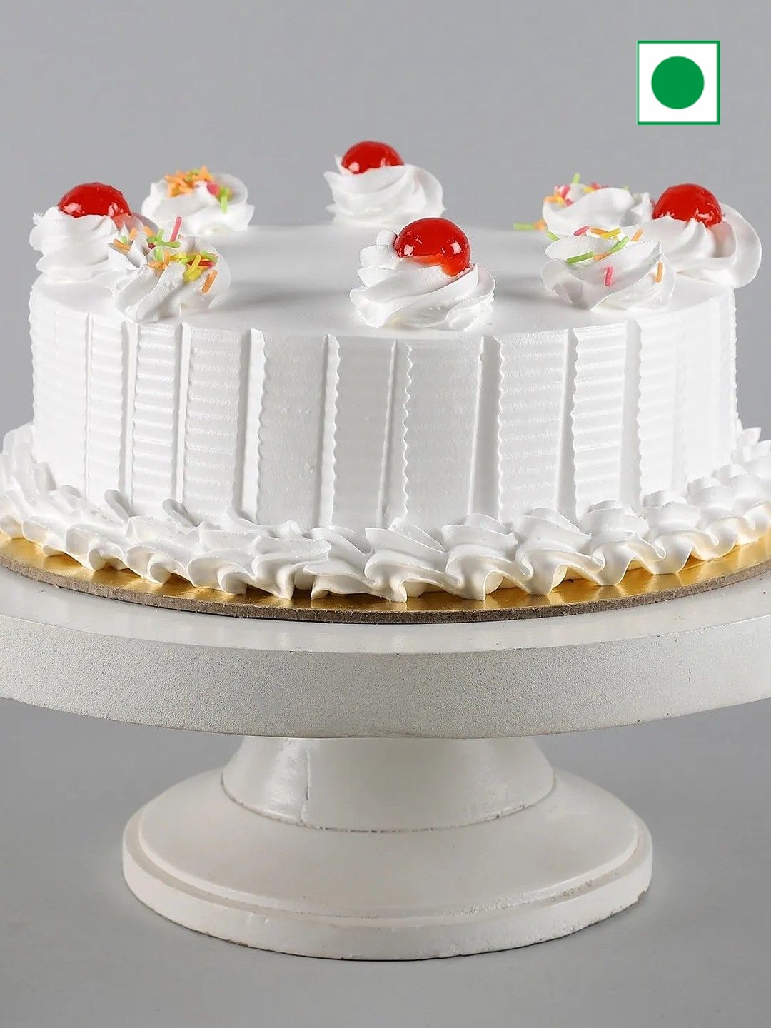 

fnp Vanilla Flavor Eggless Round Cake -500 g, White