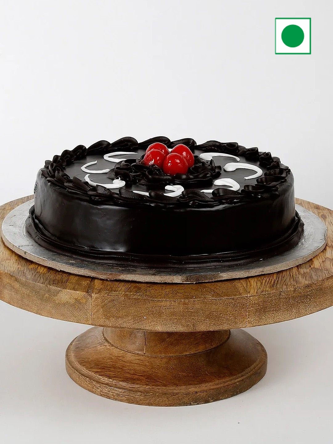 

fnp Truffle Flavour Eggless Round Cake - 1 Kg, Black