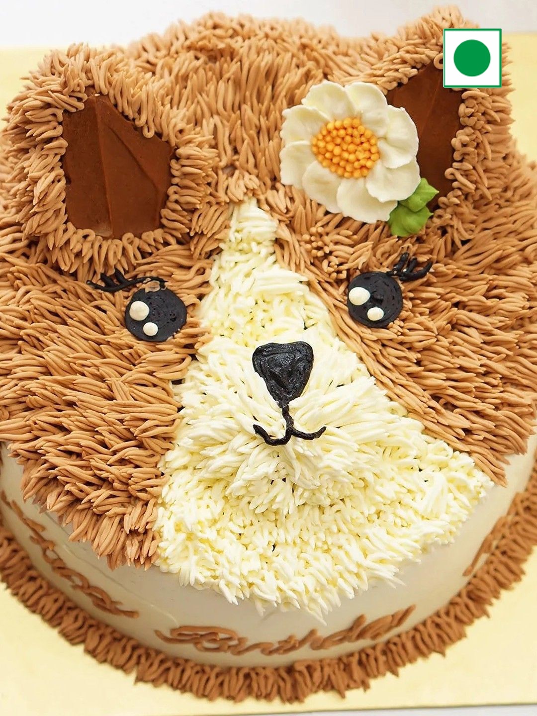 

fnp Butterscotch Eggless Cat Design Round Cake -1kg, Brown