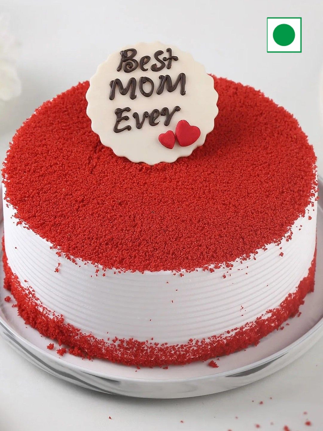 

fnp Red Velvet Flavor Eggless Round Cake-500G