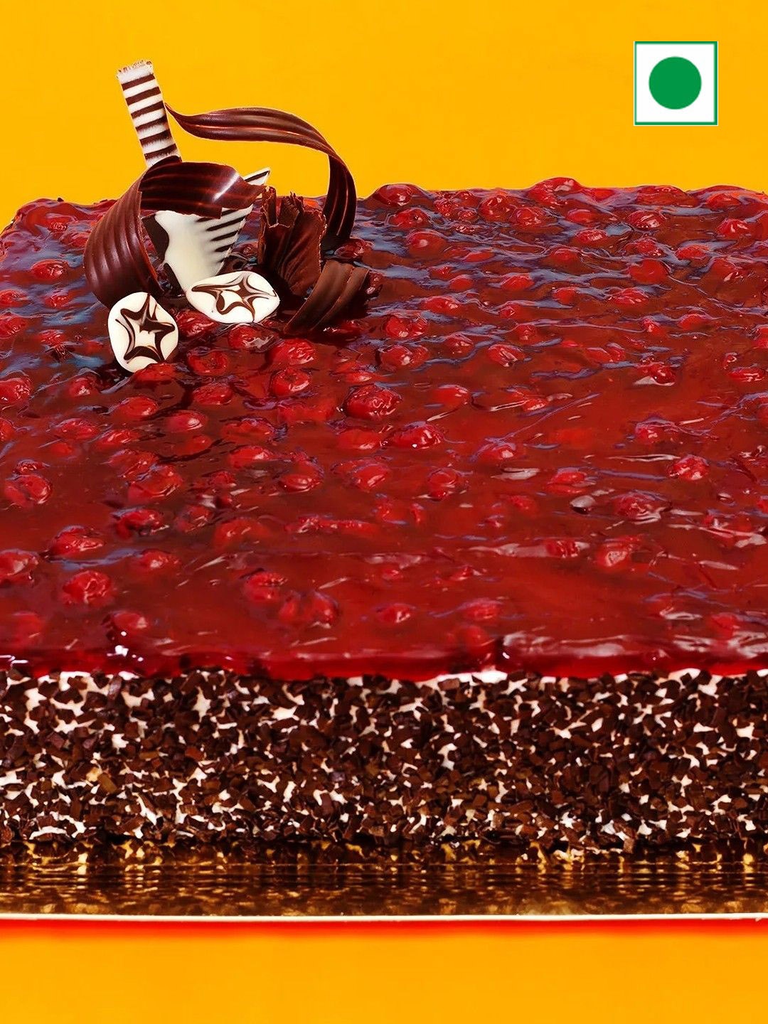 

fnp Blueberry Flavor Eggless Sqaure Cake-500G, Brown