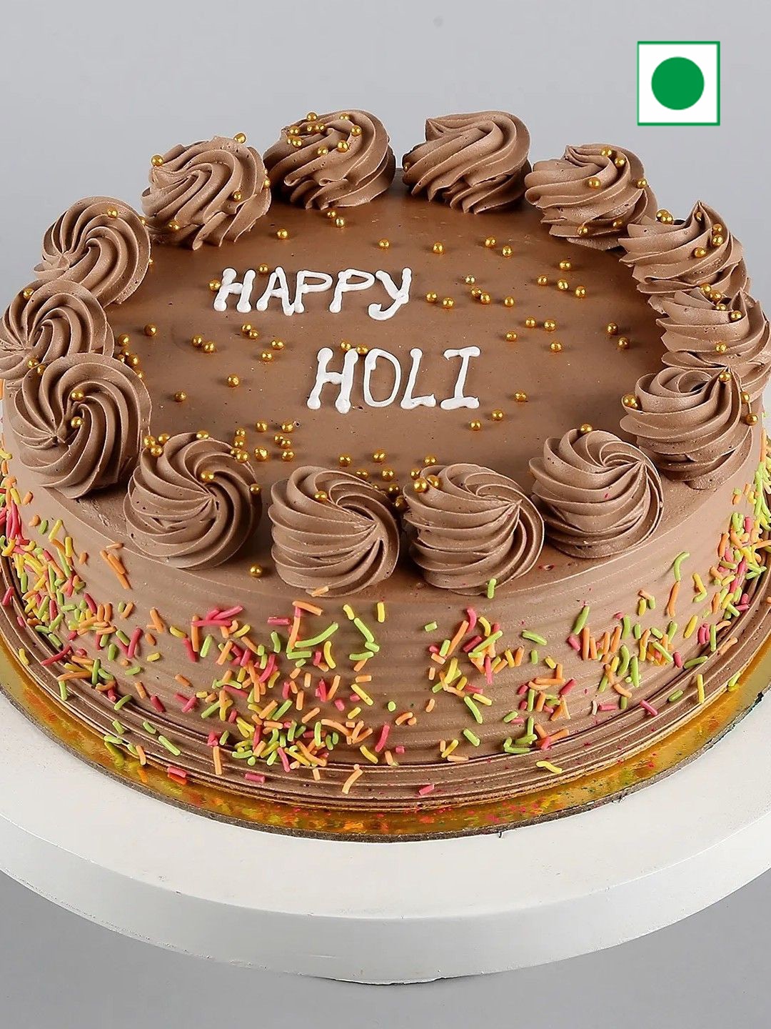 

fnp Chocolicious Flavor Eggless Round Cake -1 Kg, Brown