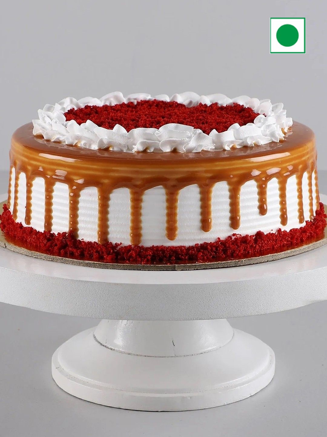 

fnp Red Velvet Flavor Eggless Round Cake - 500g