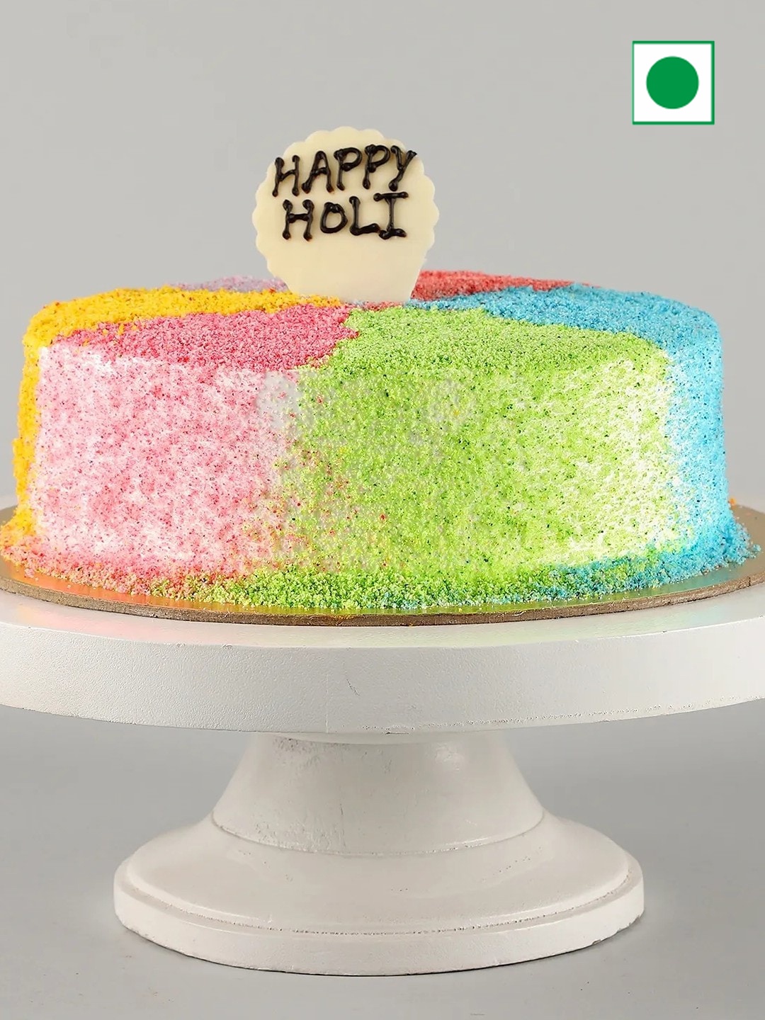 

fnp Vanilla Flavor Eggless Round Cake- 1 Kg, Green