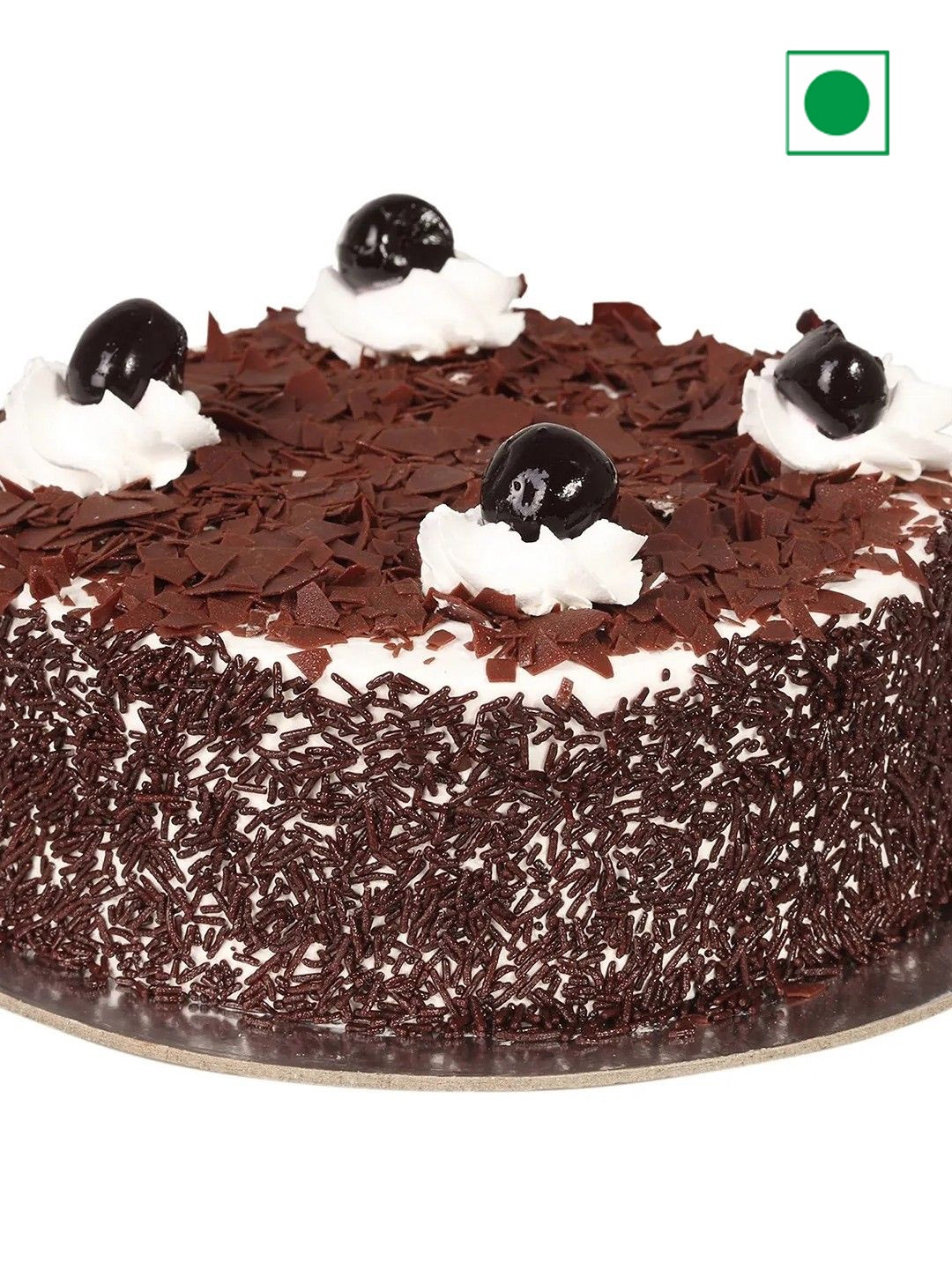 

fnp Black Forest Flovour Eggless Round Cake -1Kg, Brown