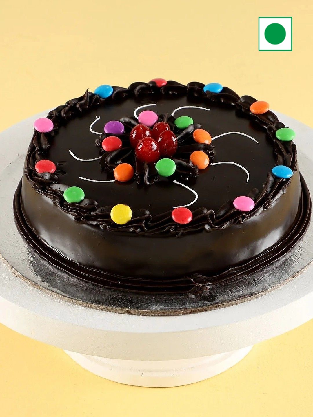 

fnp Chocolate Flavor Eggless Round Cake-500G, Brown