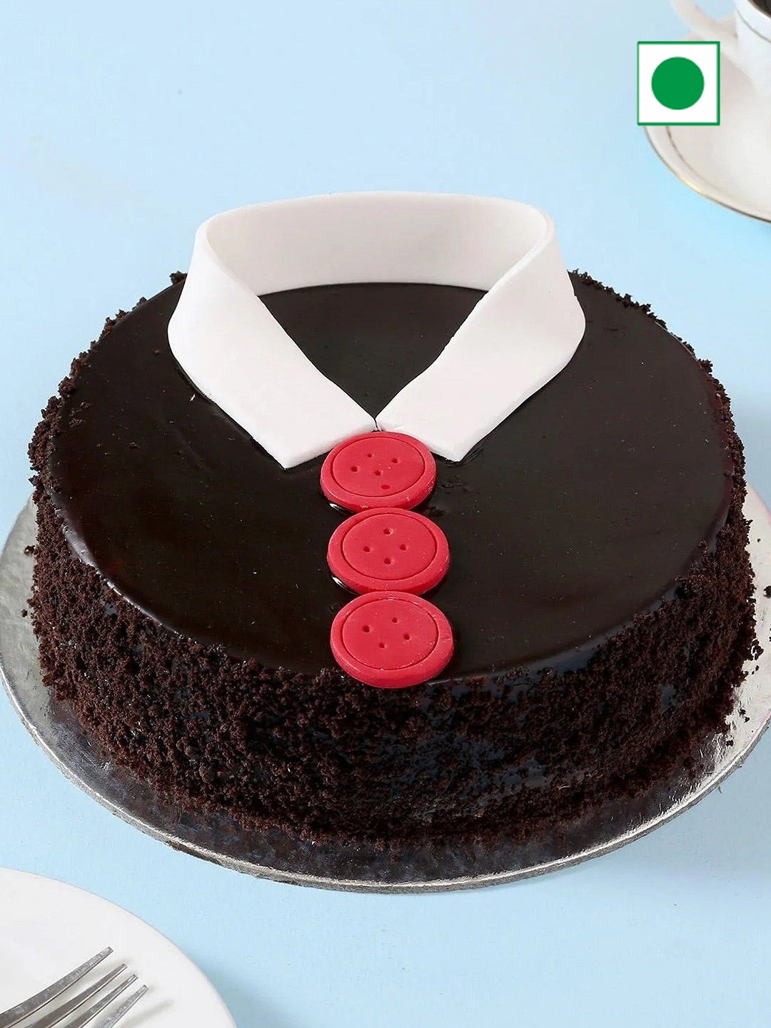 

fnp Chocolate Flavor Eggless Round Cake - 1 kg, Brown
