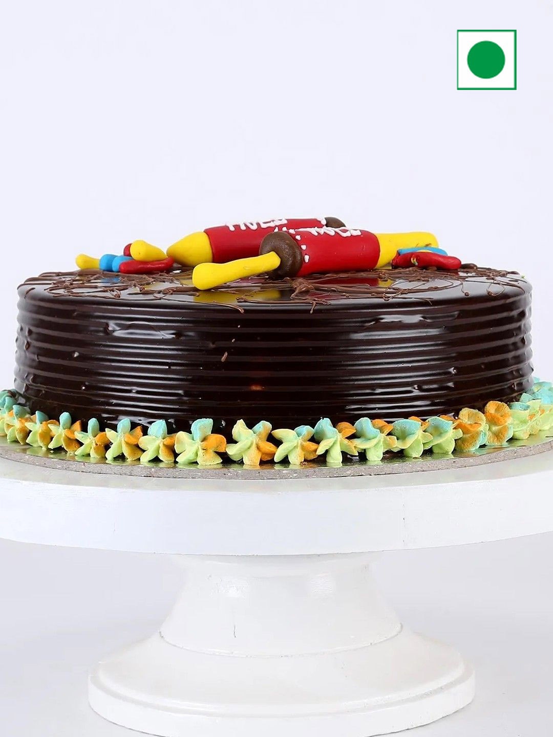 

fnp Chocolate Flavour Eggless Round Cake- 1 Kg, Brown