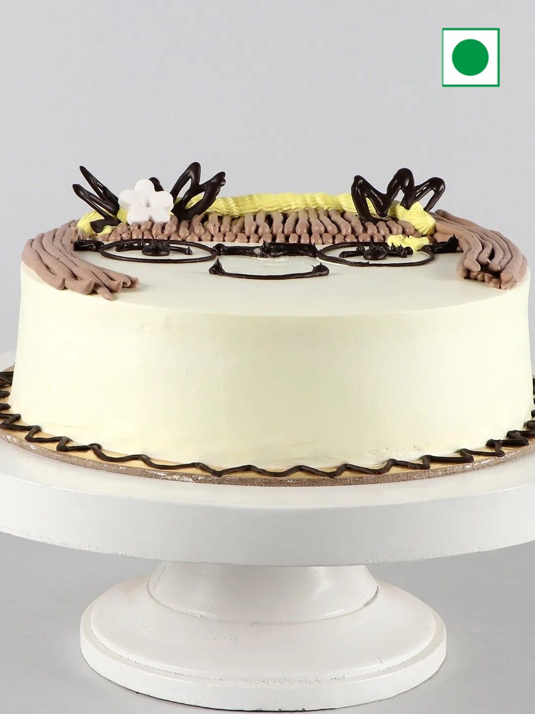 

fnp Chocolate Flavor Eggless Round Cake -1kg, Cream
