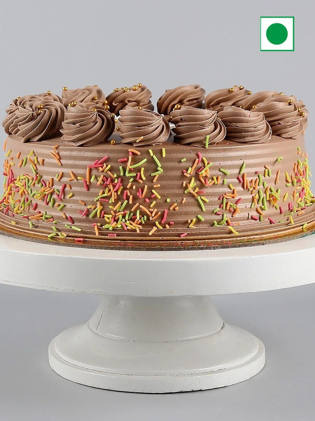 

fnp Chocolate Flavor Eggless Cake - 500g, Brown