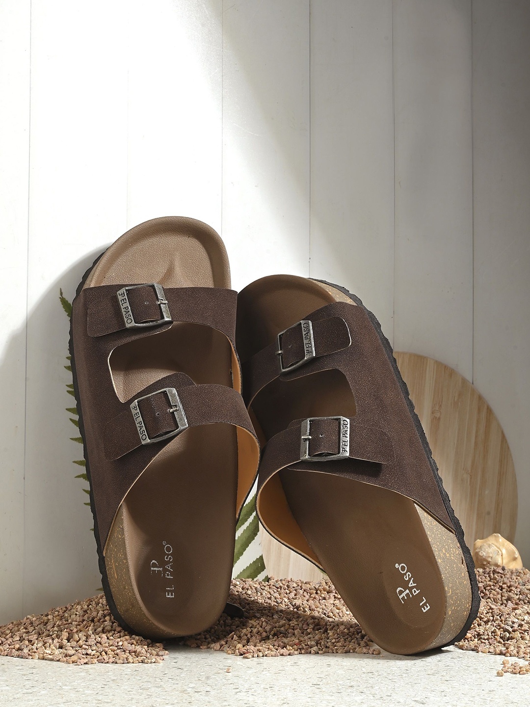 

El Paso Men Comfort Sandals, Brown