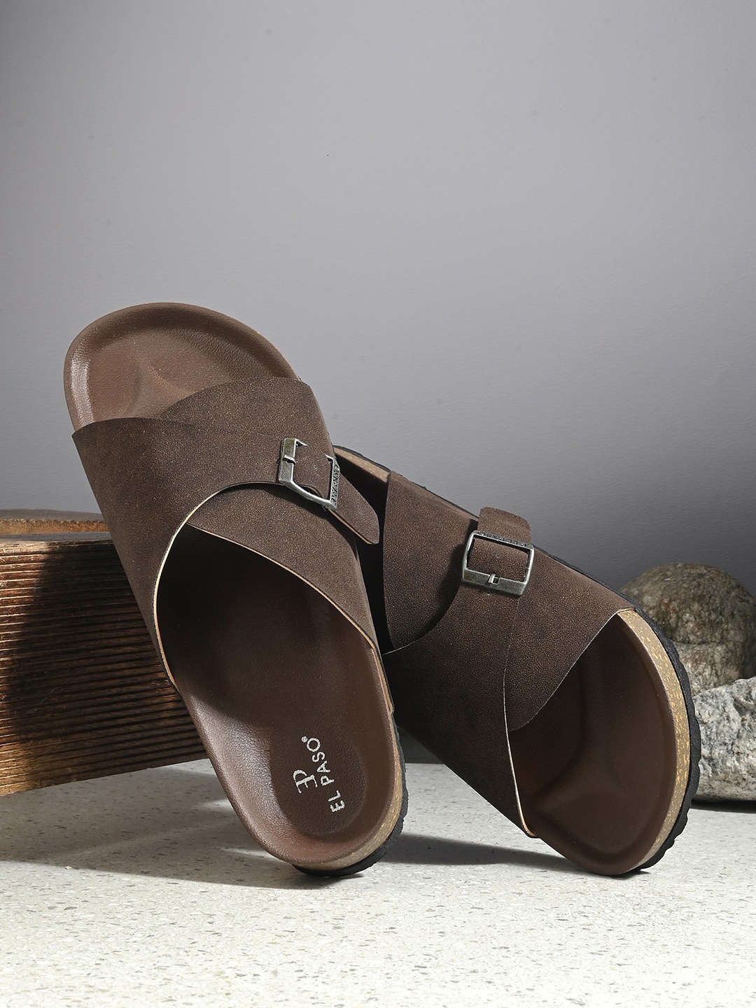 

El Paso Men Comfort Sandals, Brown