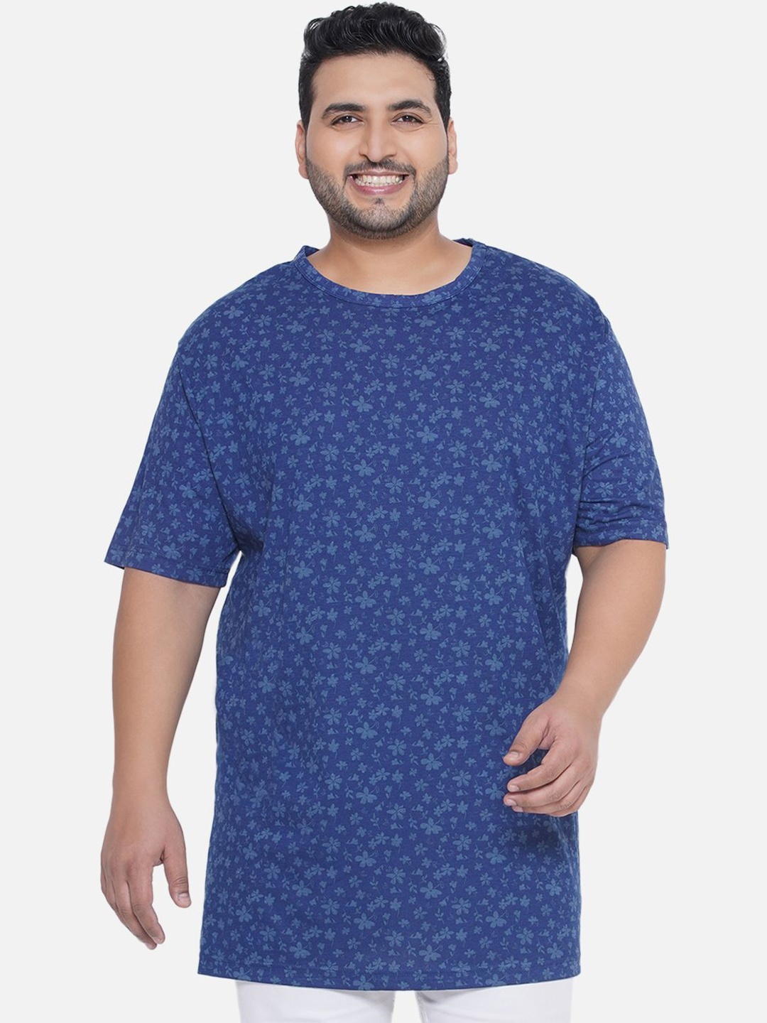 

Santonio Men Drop-Shoulder Sleeves Pockets T-shirt, Blue