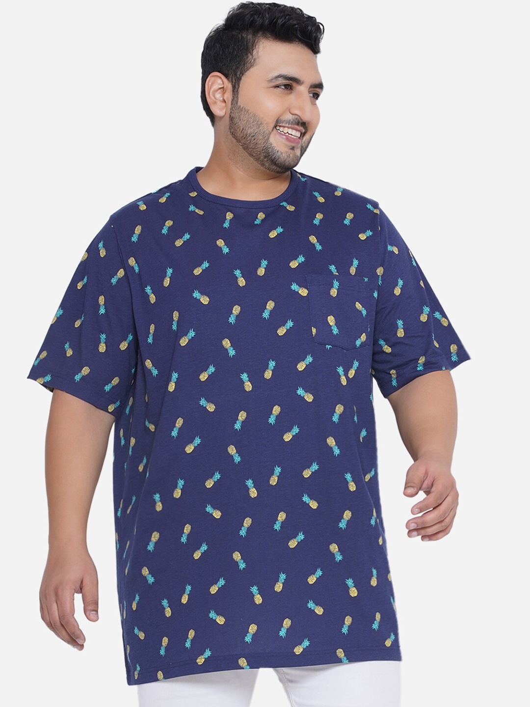 

Santonio Men Printed Pockets T-shirt, Blue