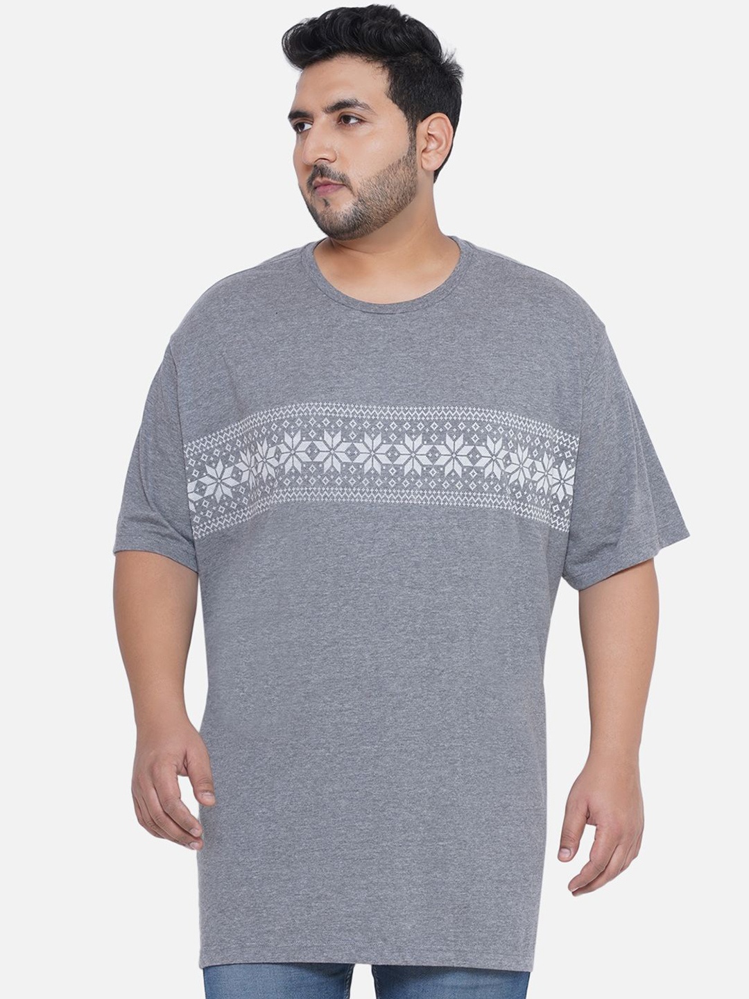 

Santonio Men Printed Pockets T-shirt, Grey