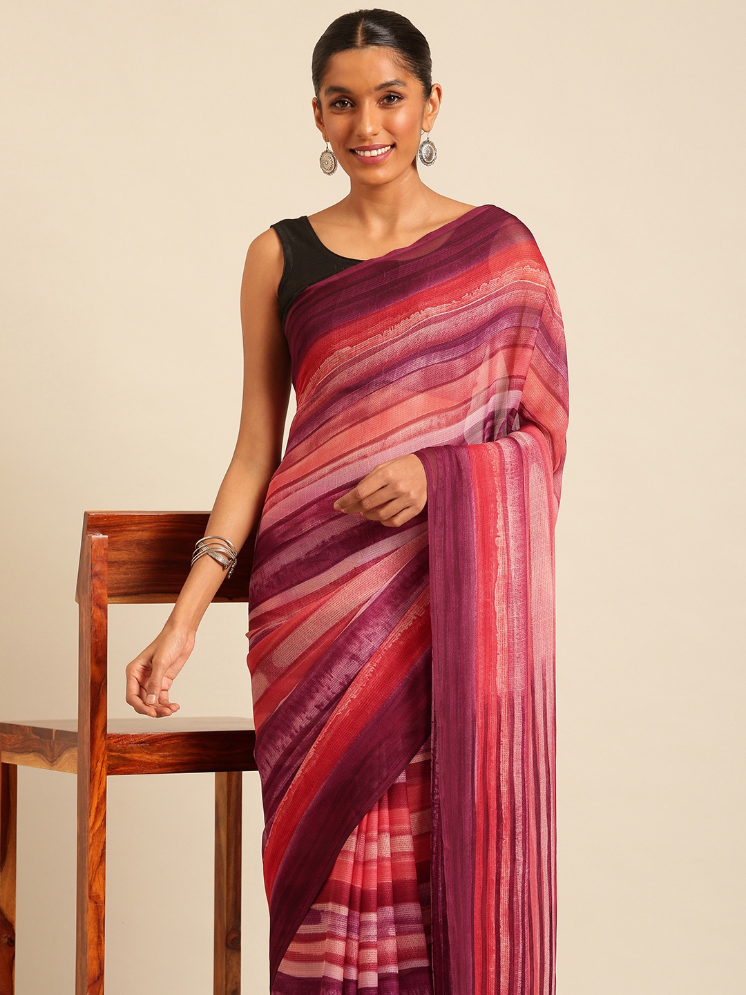 

Kalyan Silks Leheriya Saree, Red