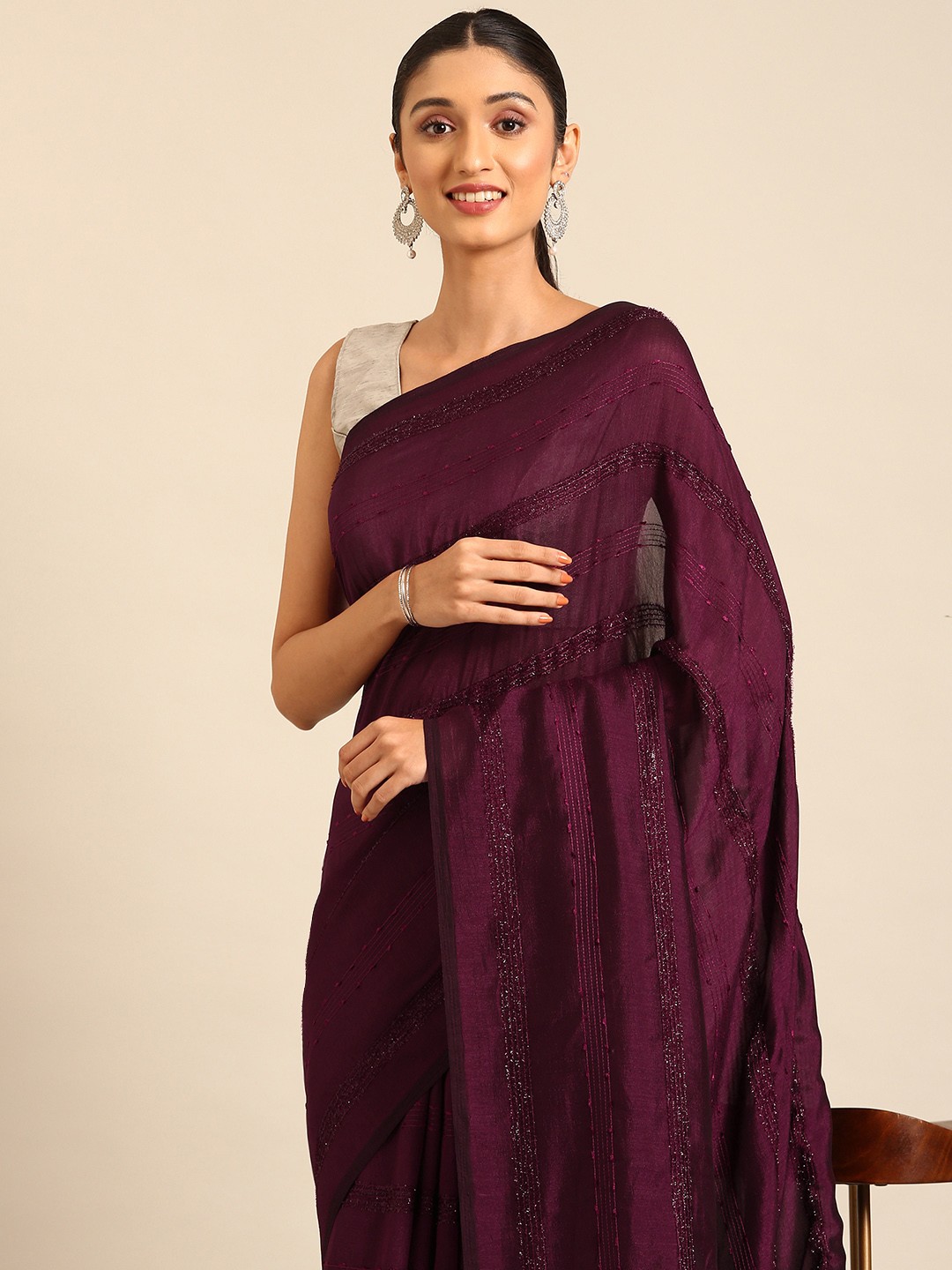 

Kalyan Silks Zari Saree, Maroon
