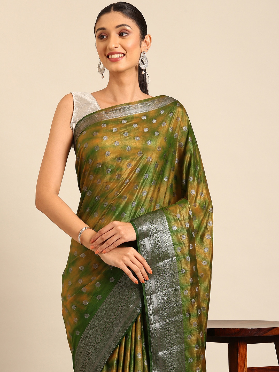 

Kalyan Silks Tussar Saree, Mustard