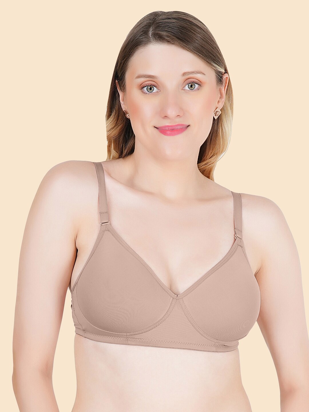 

KOMLI Full Coverage Lightly Padded T-shirt Bra- All Day Comfort, Gold