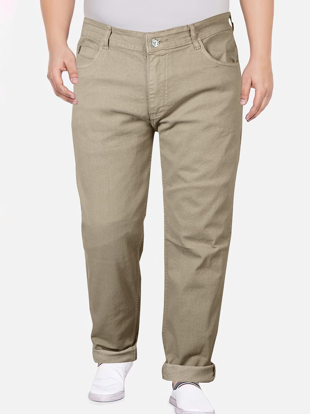 

Jb Just BLACK Men Urban Slim Clean Look No Fade Acid Wash Cotton Stretchable Jeans, Beige