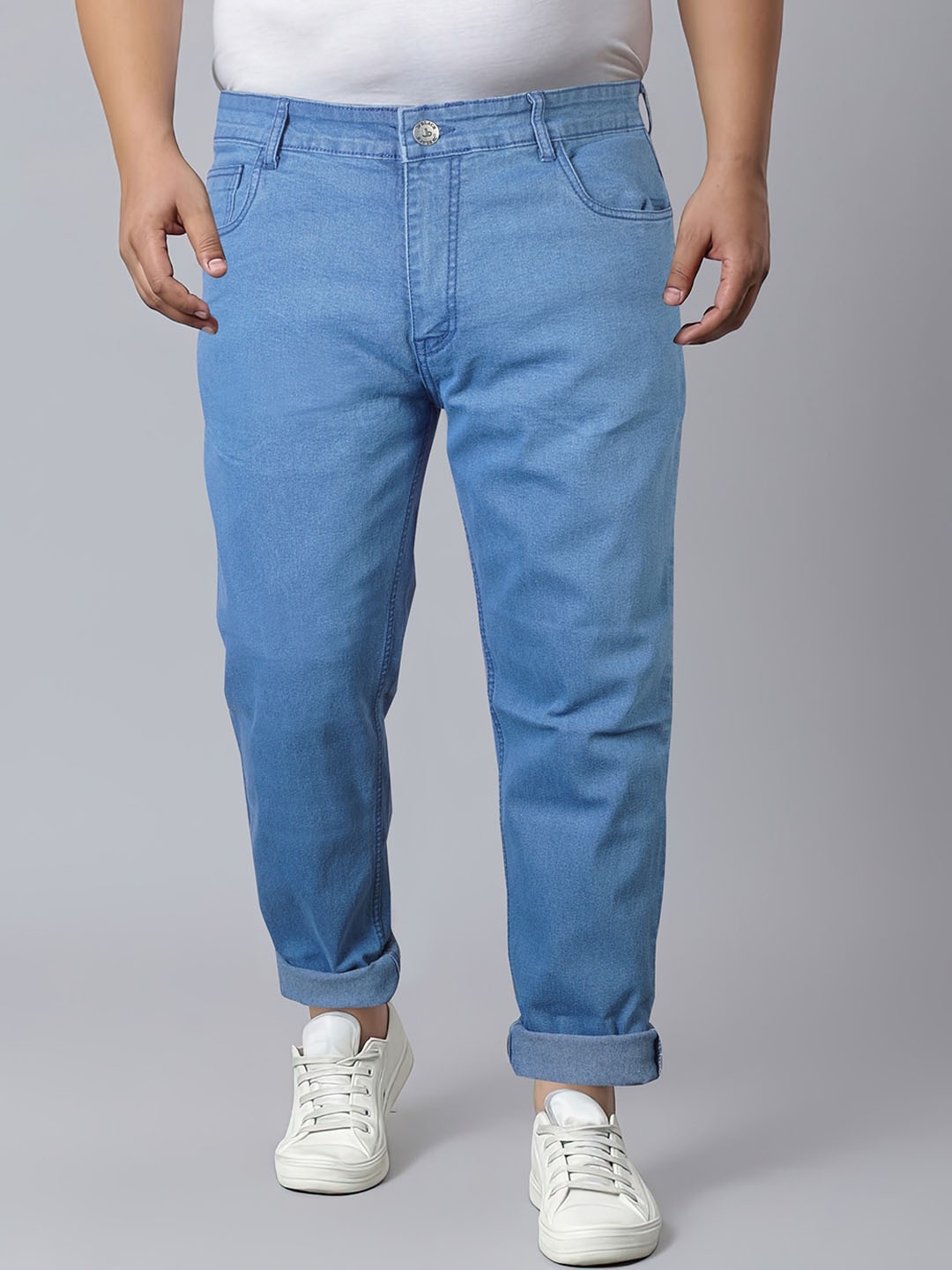 

Jb Just BLACK Men Urban Slim Clean Look No Fade Acid Wash Cotton Stretchable Jeans, Blue