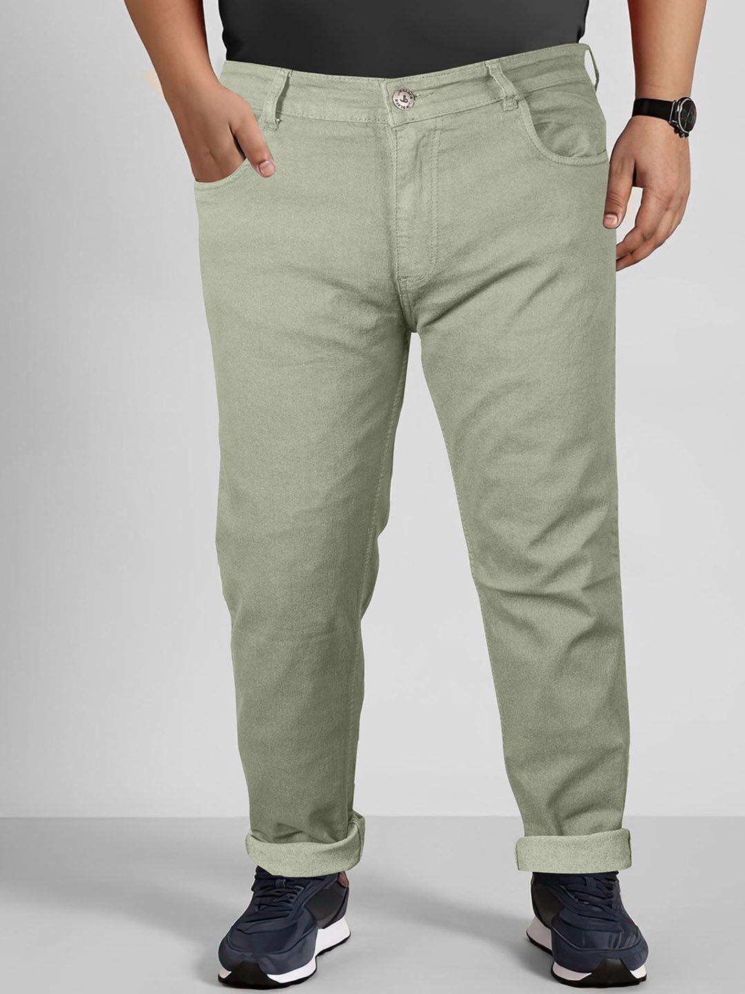 

Jb Just BLACK Men Urban Slim Clean Look No Fade Acid Wash Cotton Stretchable Jeans, Green