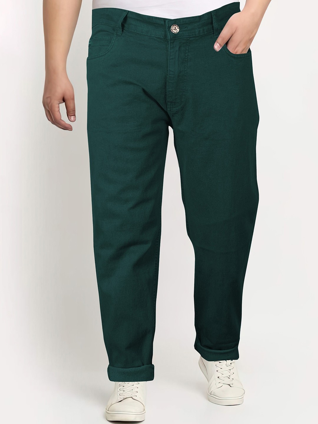 

Jb Just BLACK Men Urban Slim Clean Look No Fade Acid Wash Cotton Stretchable Jeans, Green