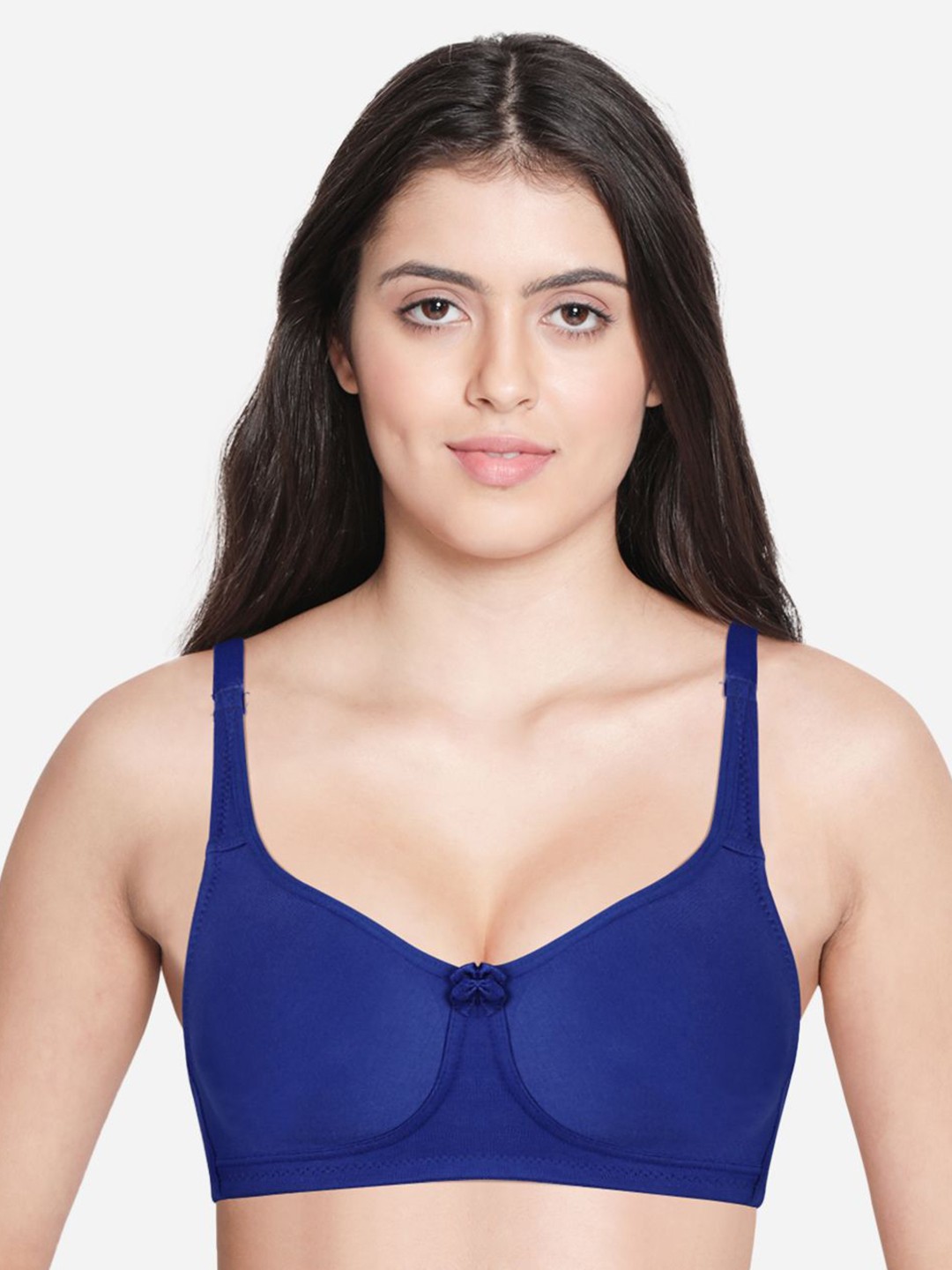 

Susie Medium Coverage Non Padded Everyday Bra- All Day Comfort, Blue