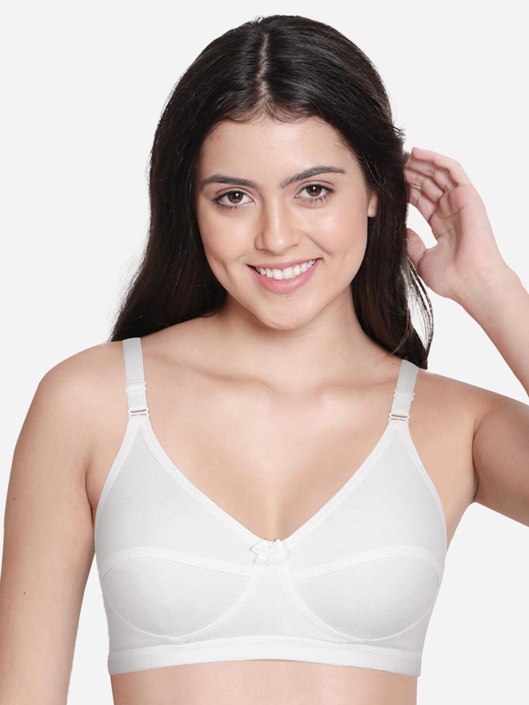 

Susie Medium Coverage Non Padded Everyday Bra- All Day Comfort, White