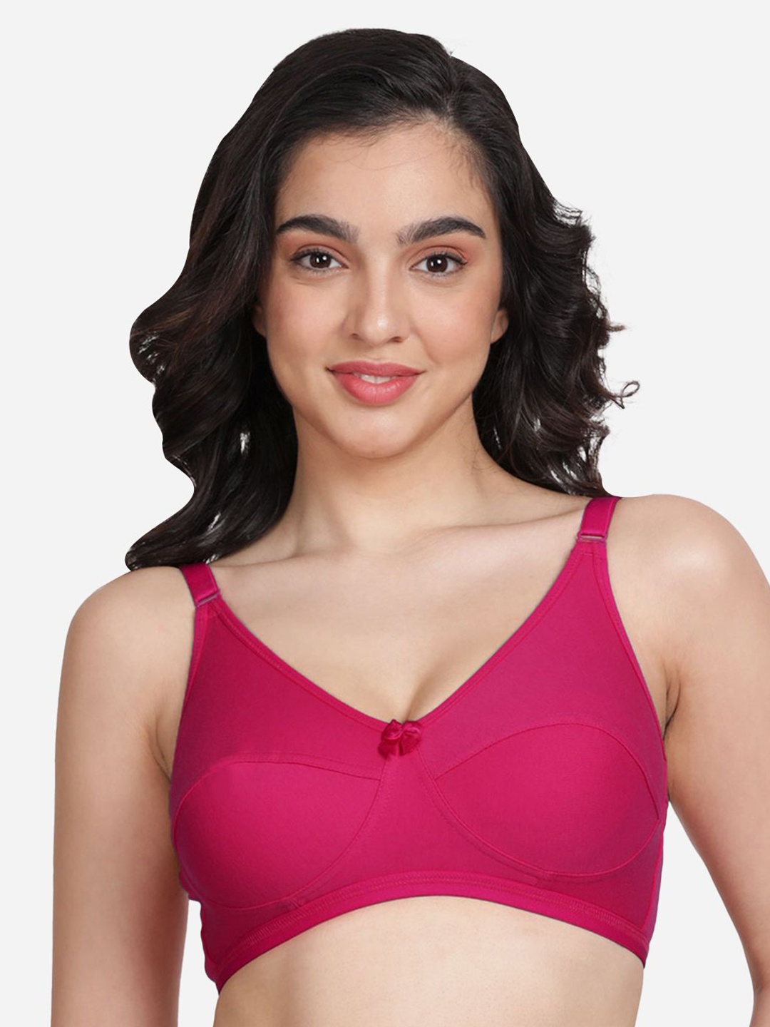 

Susie Medium Coverage Non Padded Everyday Bra- All Day Comfort, Pink