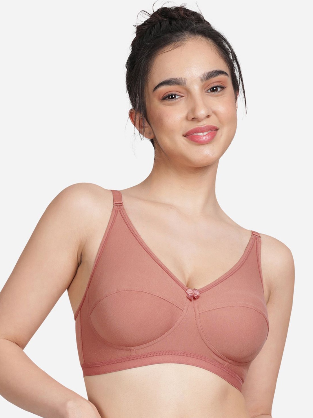 

Susie Medium Coverage Non Padded Everyday Bra- All Day Comfort, Pink