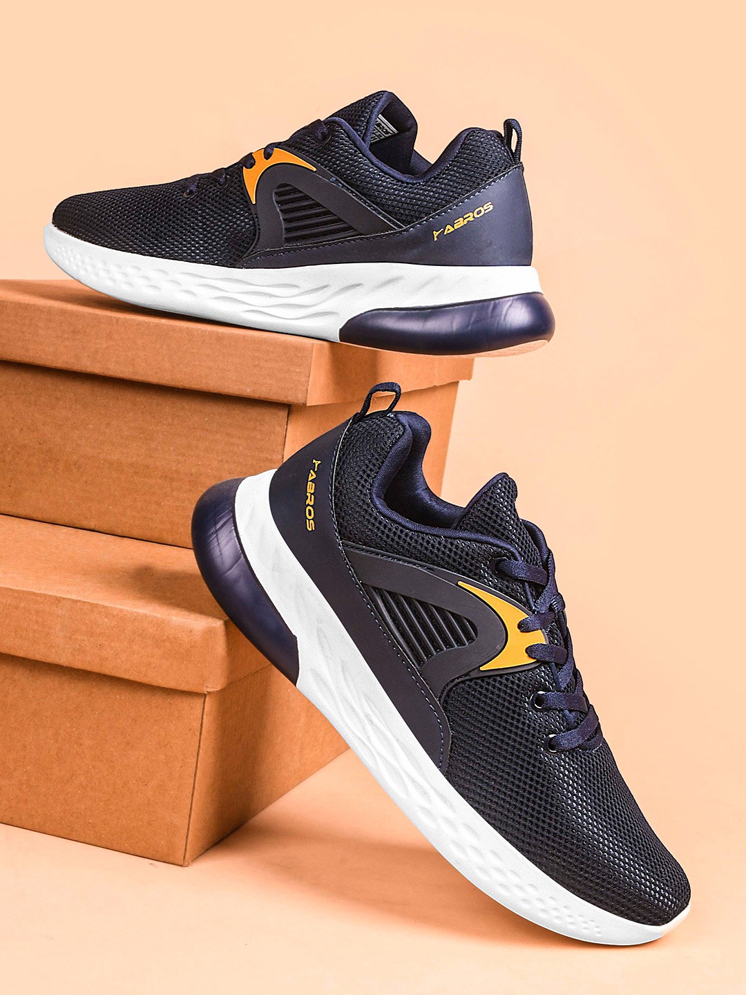 

ABROS Men Mesh Running Shoes, Navy blue