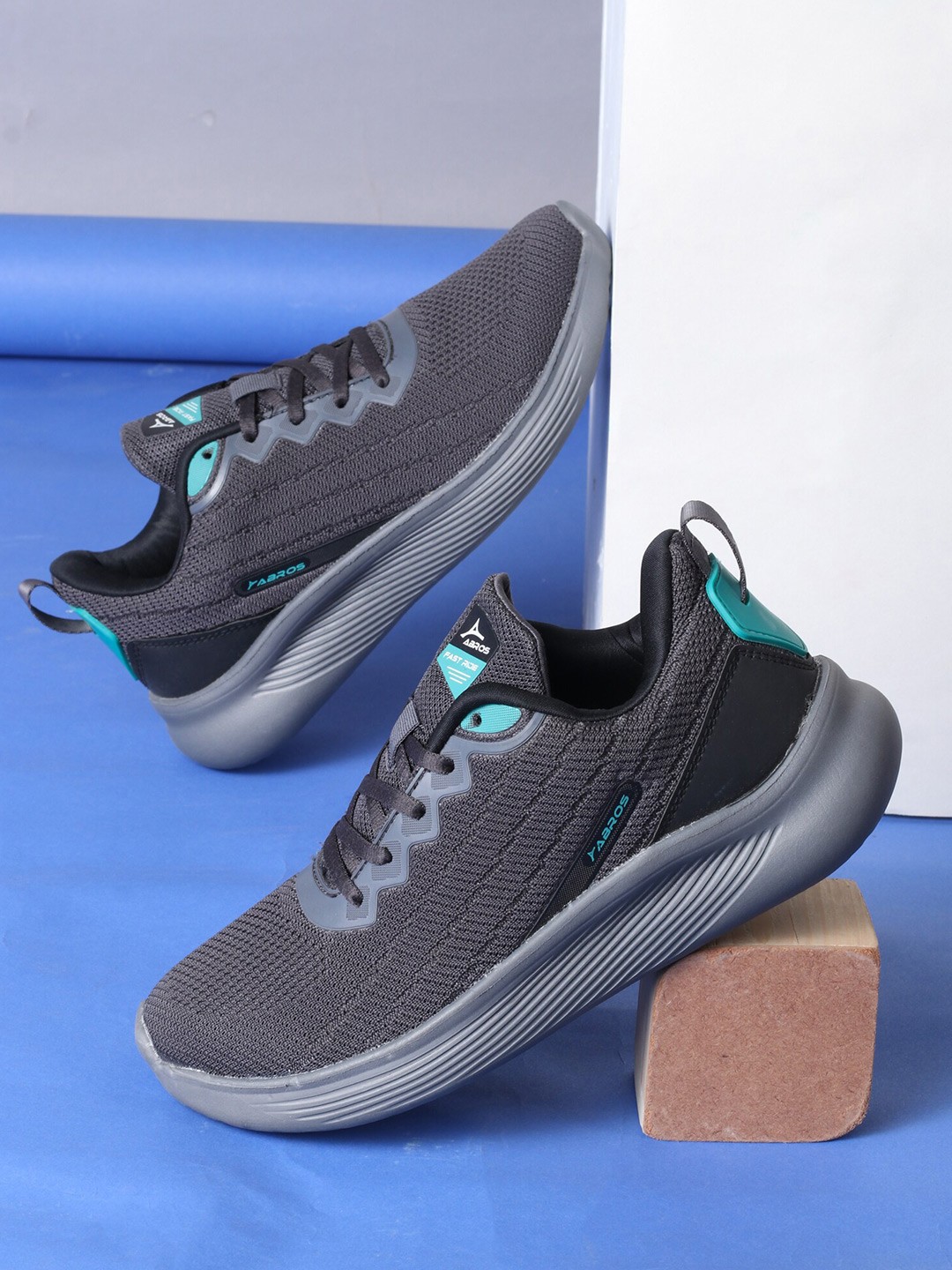 

ABROS Men Mesh Running Shoes, Grey
