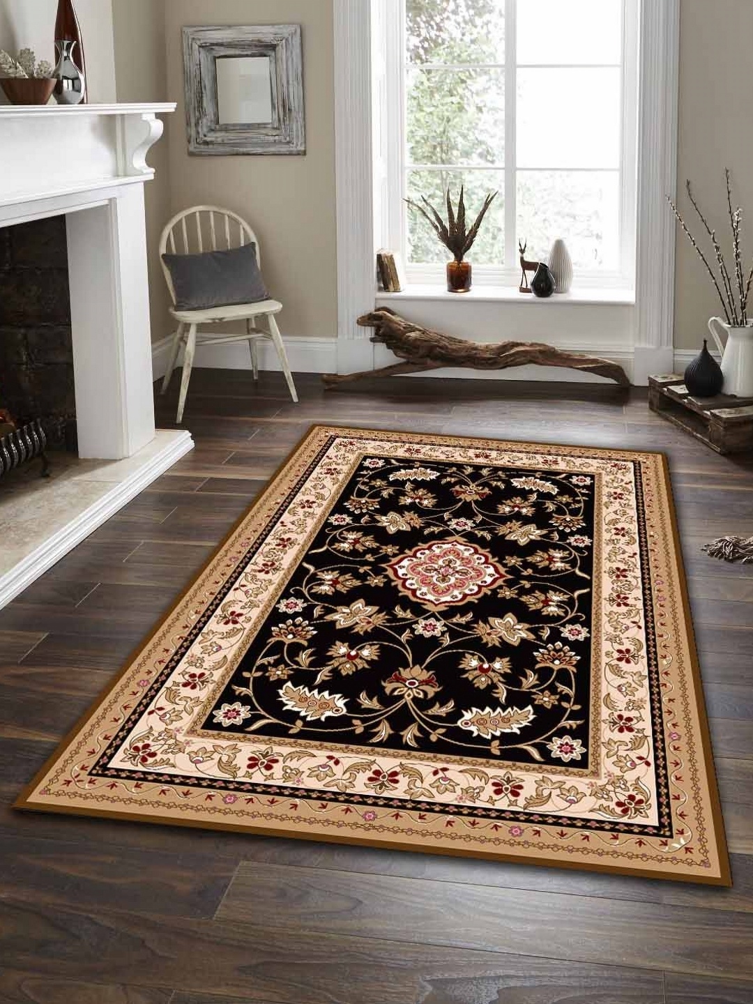 

Sparrow world Multicoloured Bohemian Anti-Skid Polyester Carpet, Multi